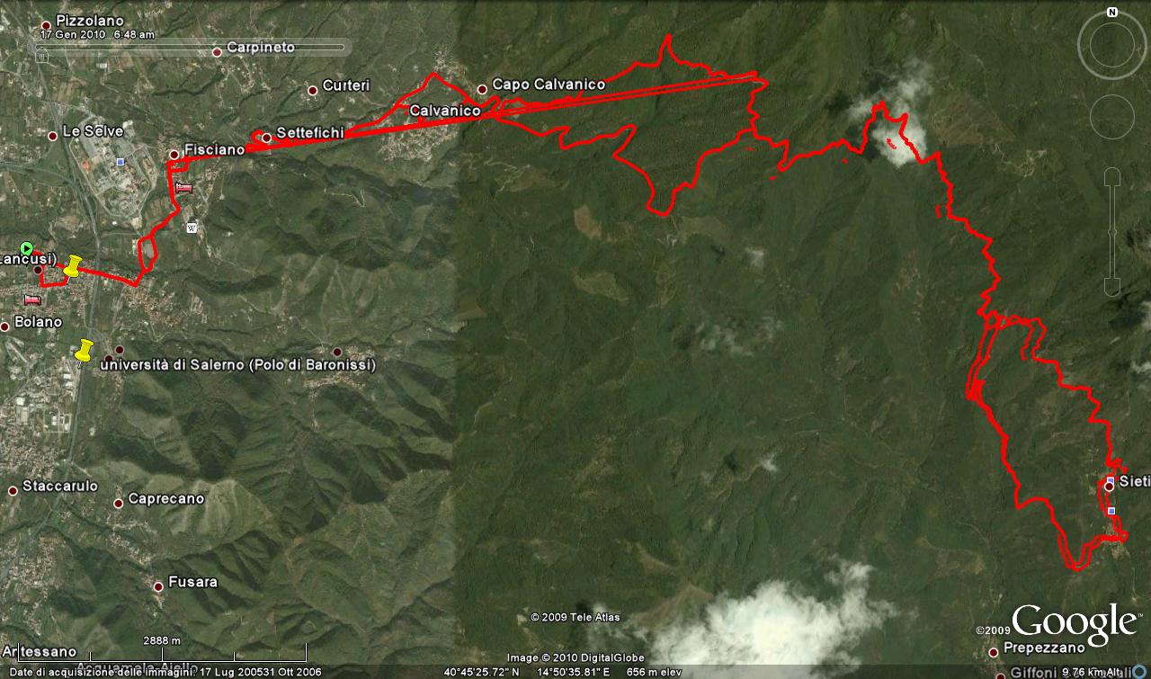 Giro in Mtb da Calvanico a Sieti (percorso numero 2 )